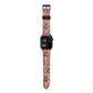 Floral Apple Watch Strap Size 38mm with Blue Hardware