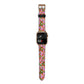 Floral Apple Watch Strap Size 38mm with Gold Hardware