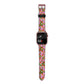 Floral Apple Watch Strap Size 38mm with Rose Gold Hardware
