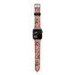 Floral Apple Watch Strap Size 38mm with Silver Hardware