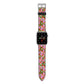 Floral Apple Watch Strap with Silver Hardware