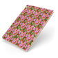 Floral Apple iPad Case on Gold iPad Side View
