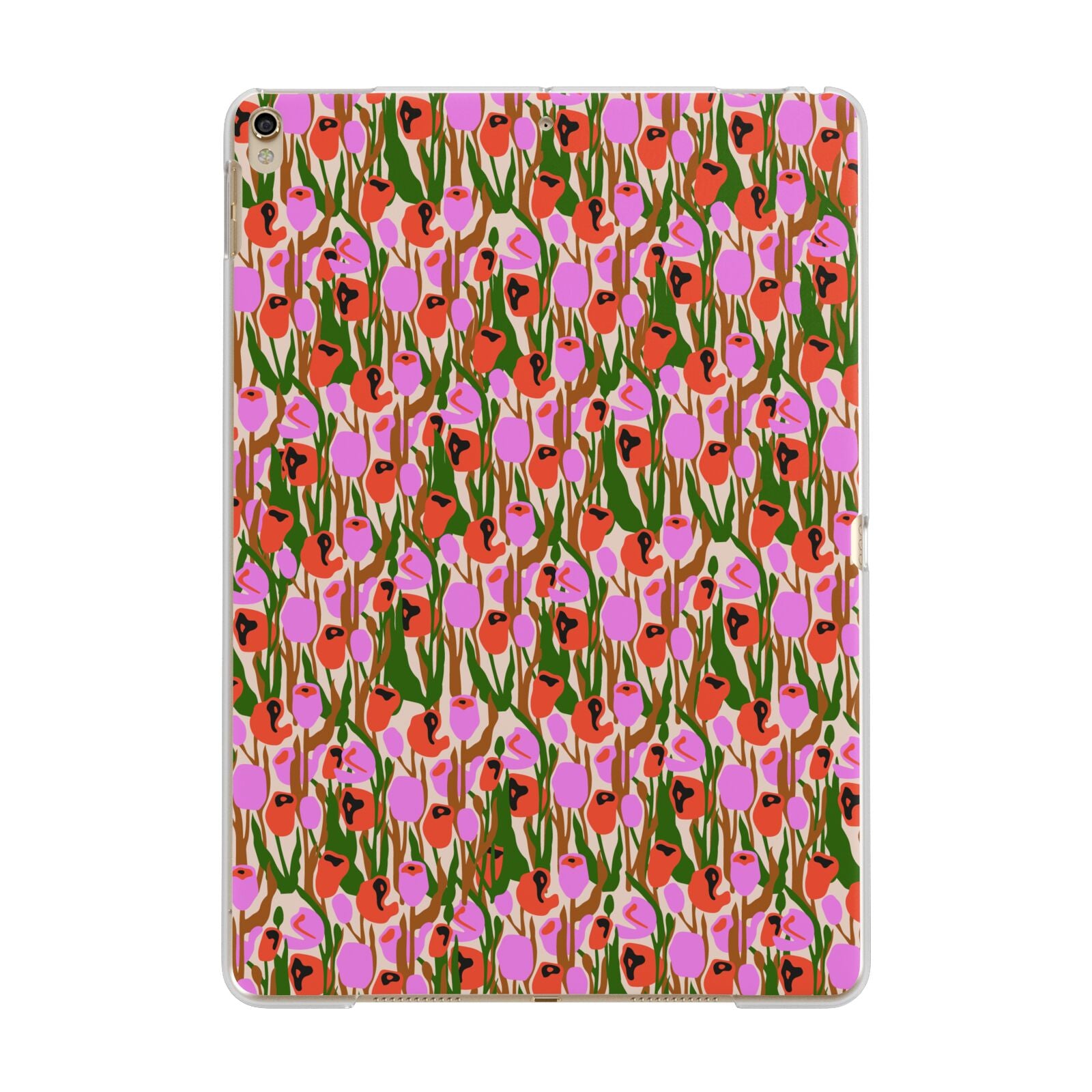 Floral Apple iPad Gold Case