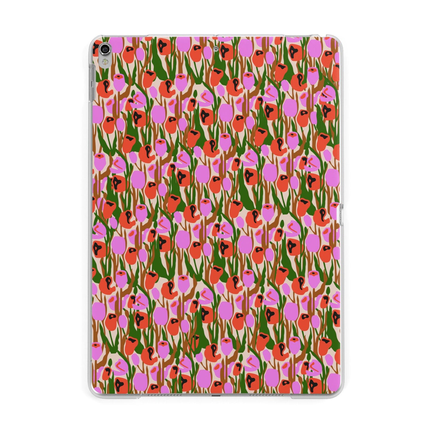 Floral Apple iPad Silver Case