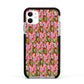 Floral Apple iPhone 11 in White with Black Impact Case