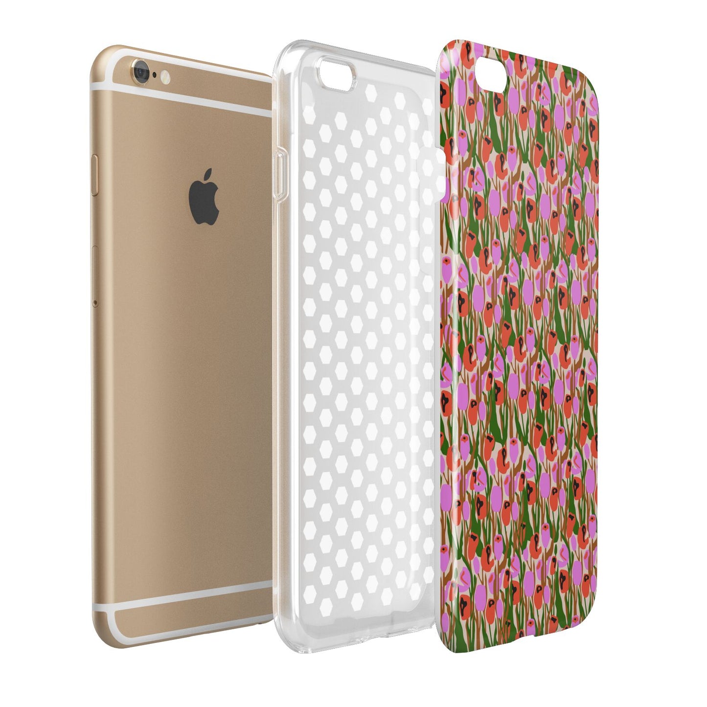 Floral Apple iPhone 6 Plus 3D Tough Case Expand Detail Image