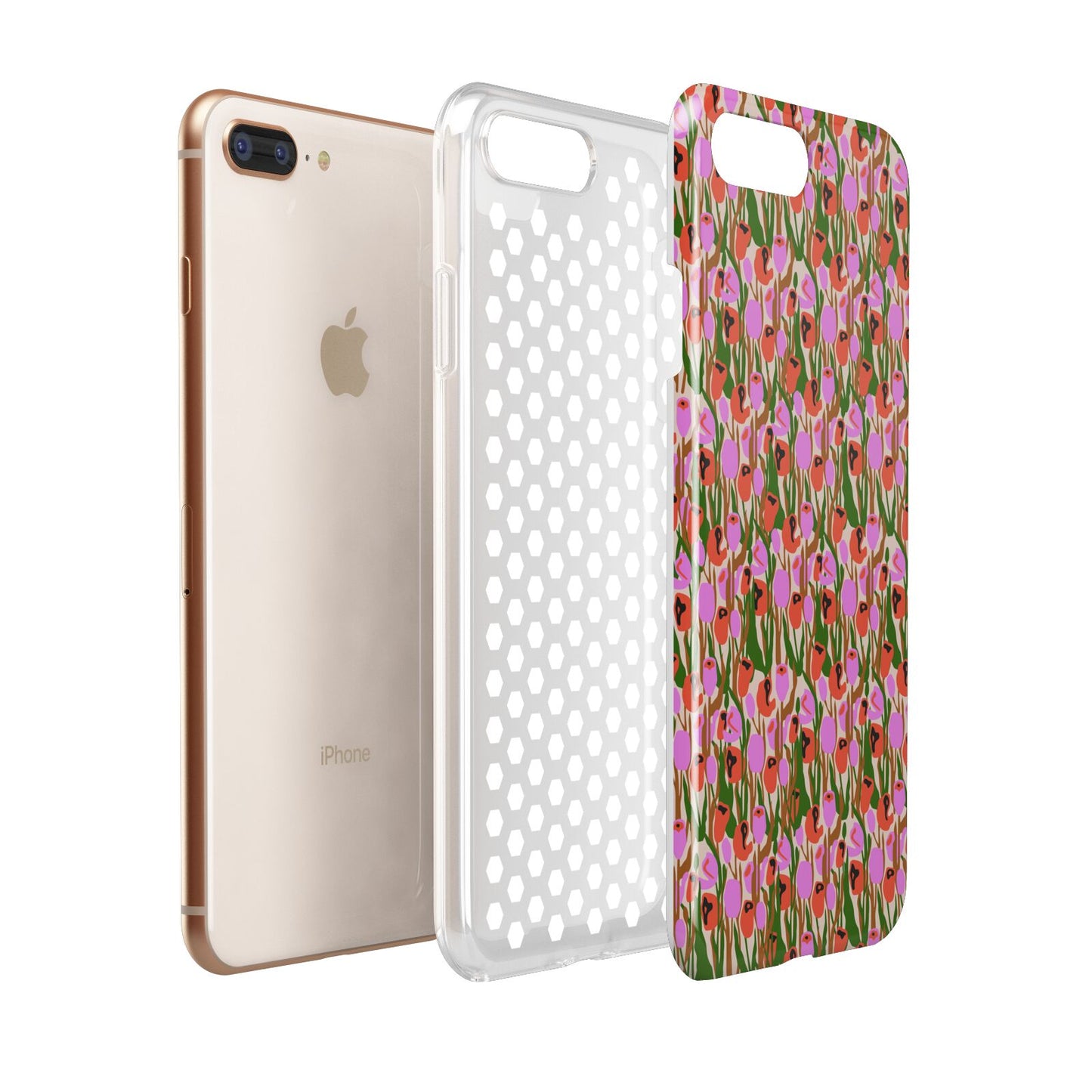 Floral Apple iPhone 7 8 Plus 3D Tough Case Expanded View