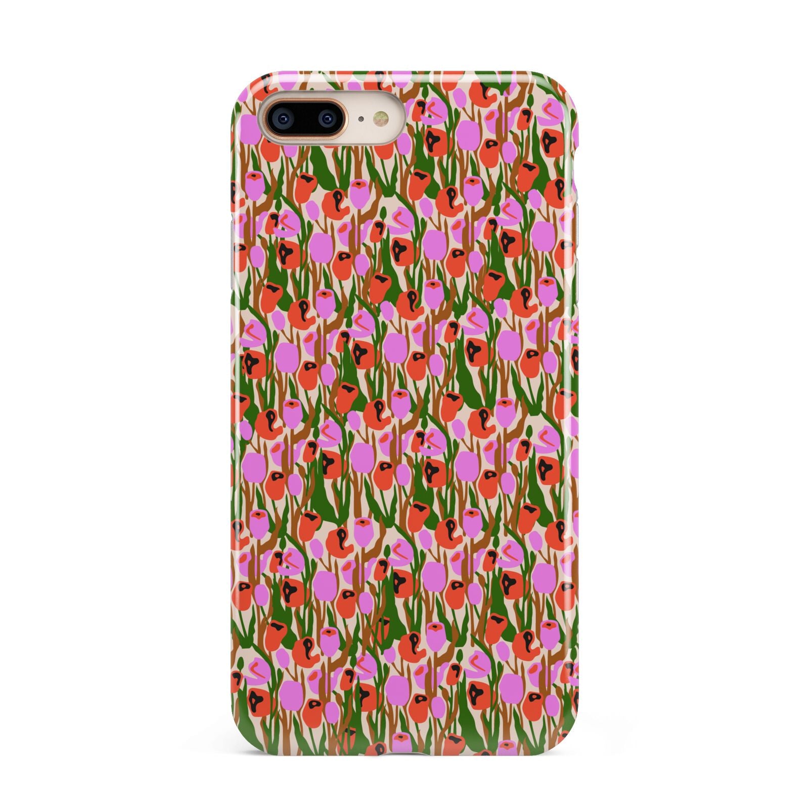 Floral Apple iPhone 7 8 Plus 3D Tough Case