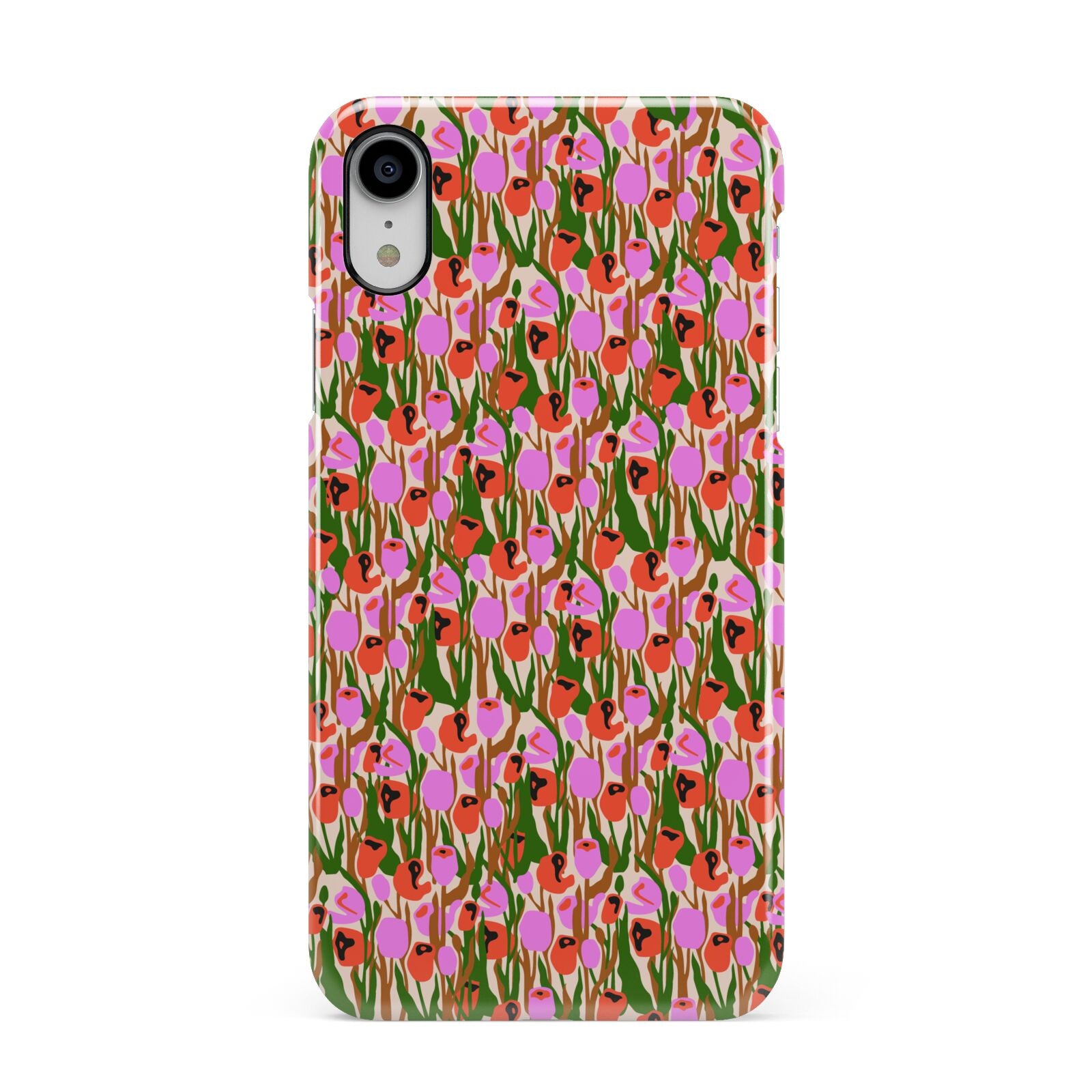 Floral Apple iPhone XR White 3D Snap Case