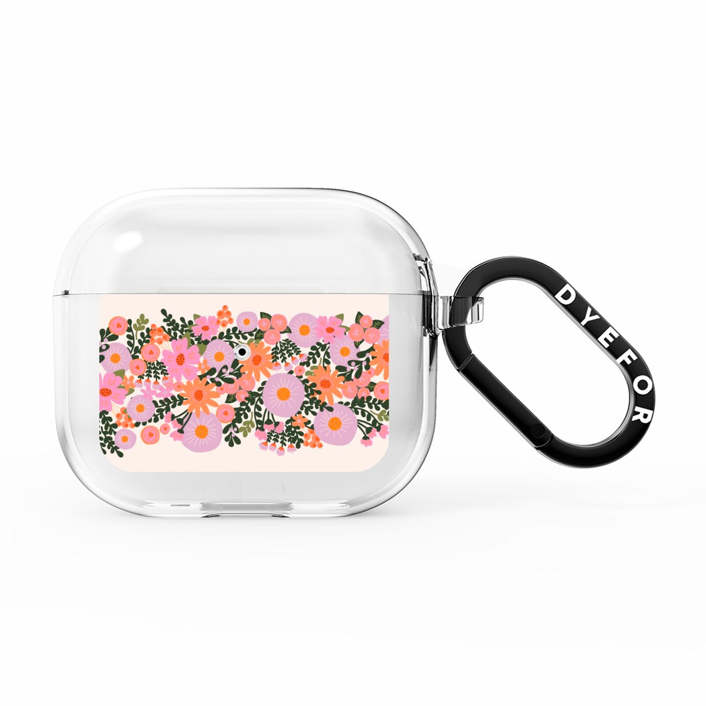 Floral Banner Pattern AirPods Clear Case 3rd Gen