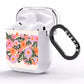 Floral Banner Pattern AirPods Clear Case Side Image