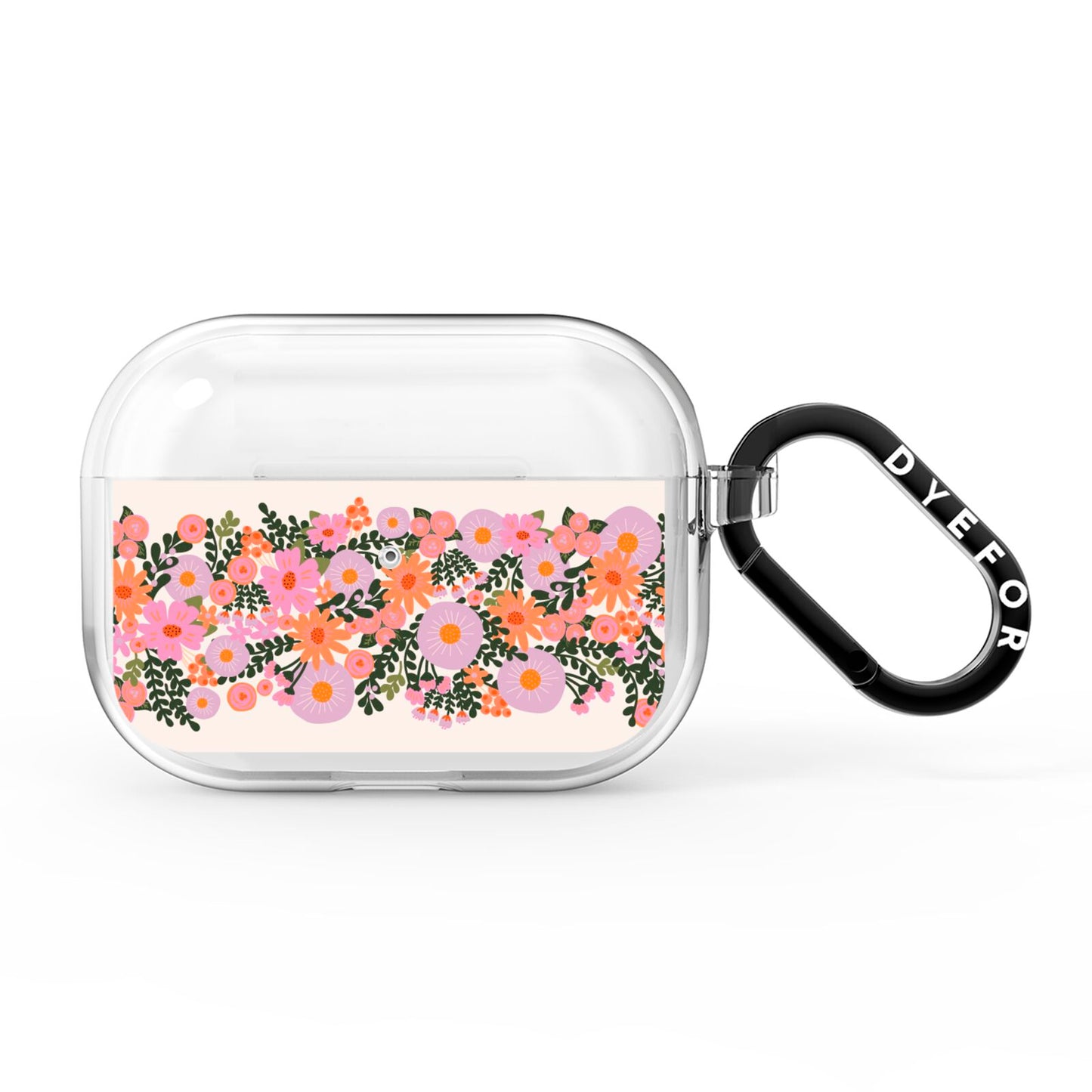 Floral Banner Pattern AirPods Pro Clear Case