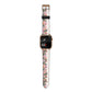 Floral Banner Pattern Apple Watch Strap Size 38mm with Gold Hardware
