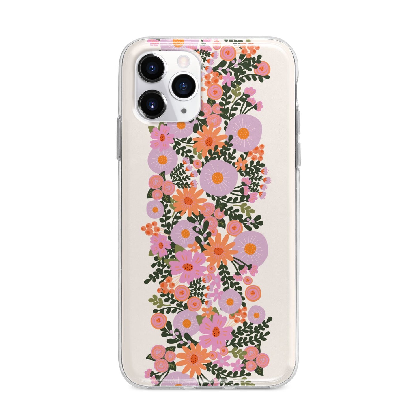 Floral Banner Pattern Apple iPhone 11 Pro Max in Silver with Bumper Case