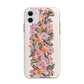 Floral Banner Pattern Apple iPhone 11 in White with Bumper Case