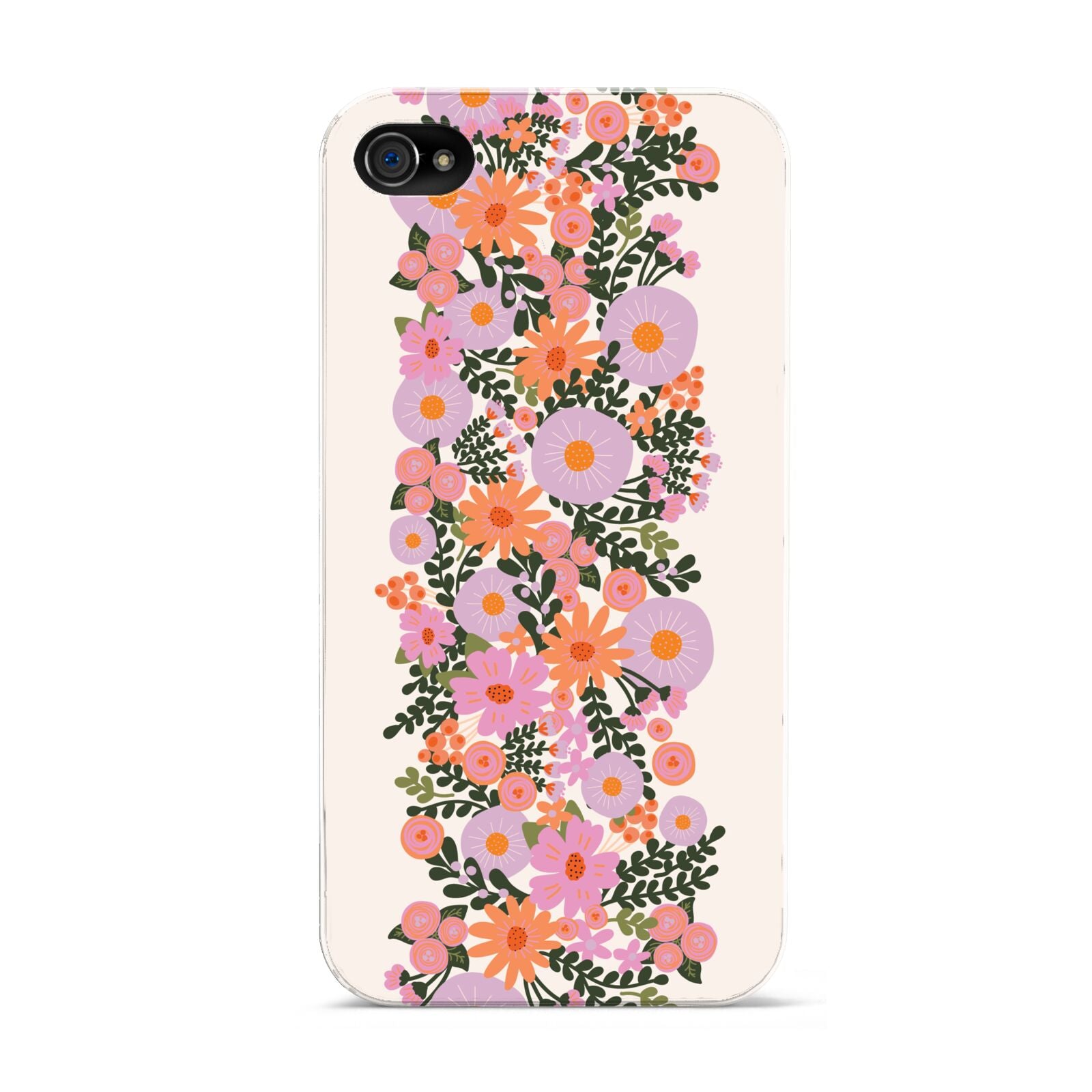 Floral Banner Pattern Apple iPhone 4s Case