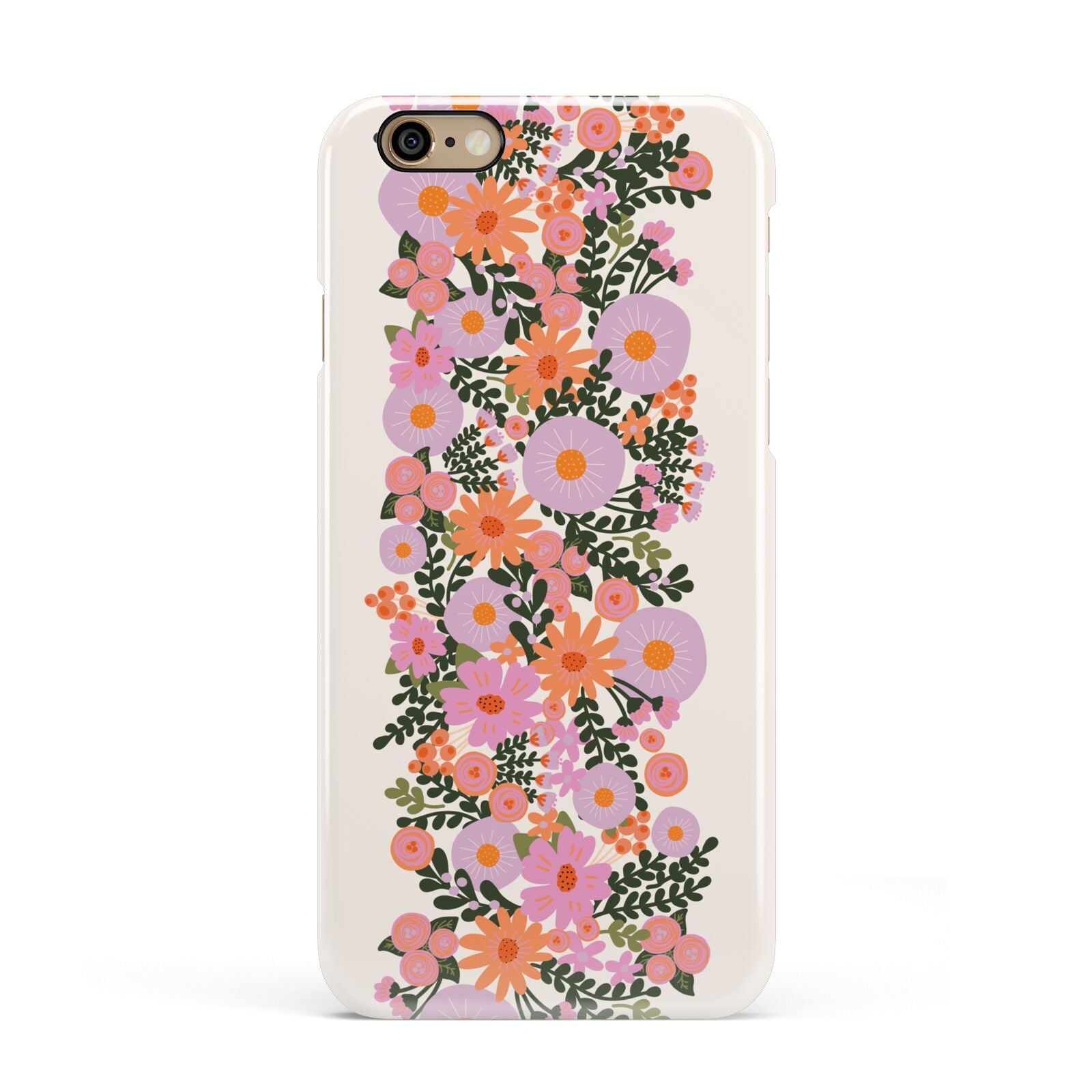 Floral Banner Pattern Apple iPhone 6 3D Snap Case