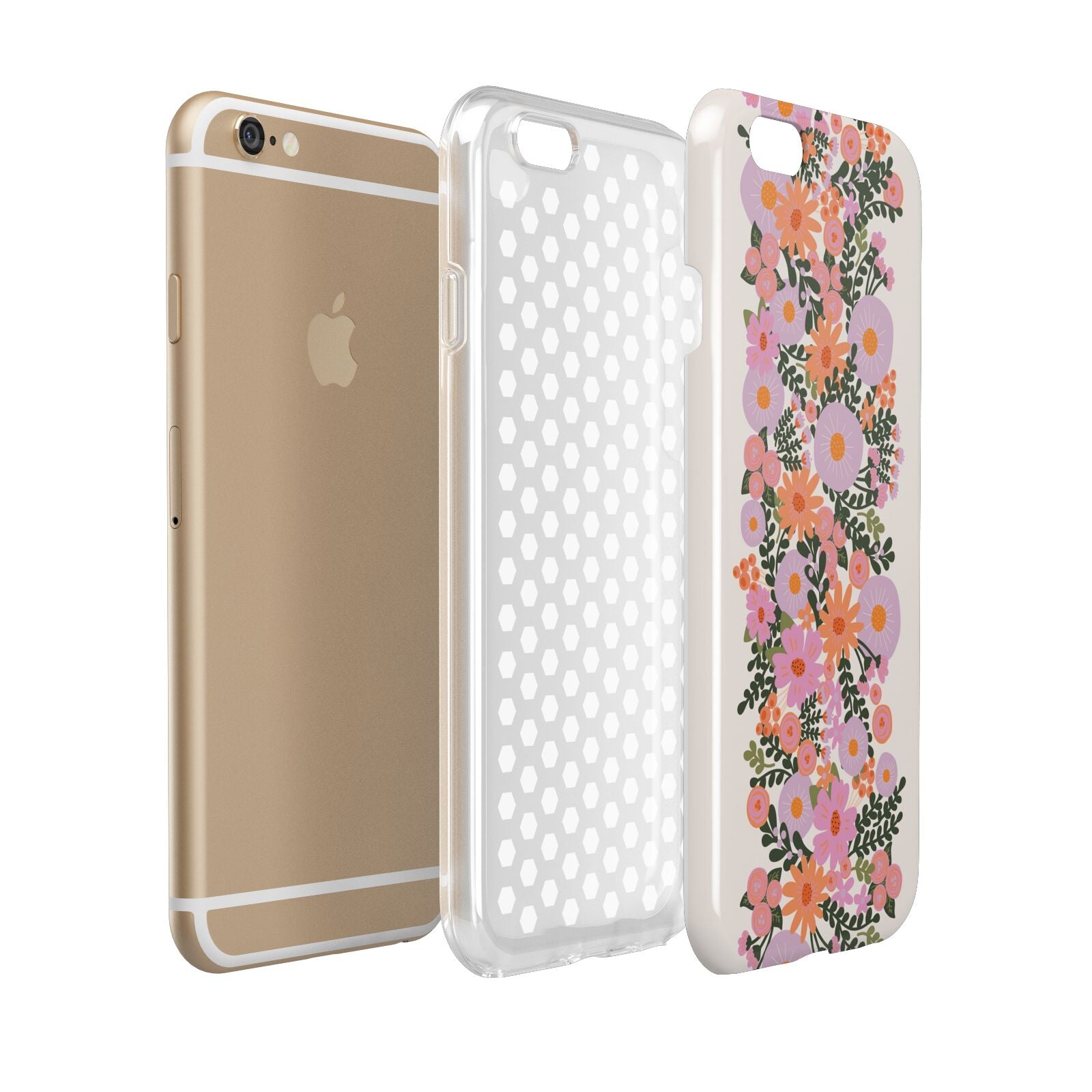 Floral Banner Pattern Apple iPhone 6 3D Tough Case Expanded view