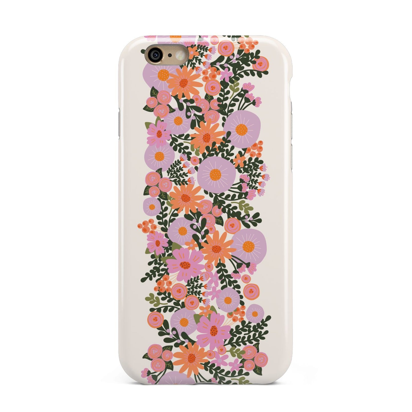 Floral Banner Pattern Apple iPhone 6 3D Tough Case