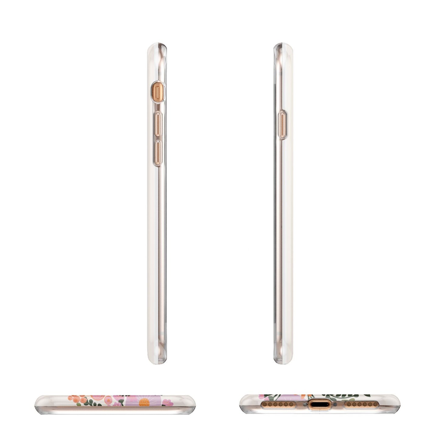 Floral Banner Pattern Apple iPhone 7 8 3D Wrap Tough Case Alternative Image Angles