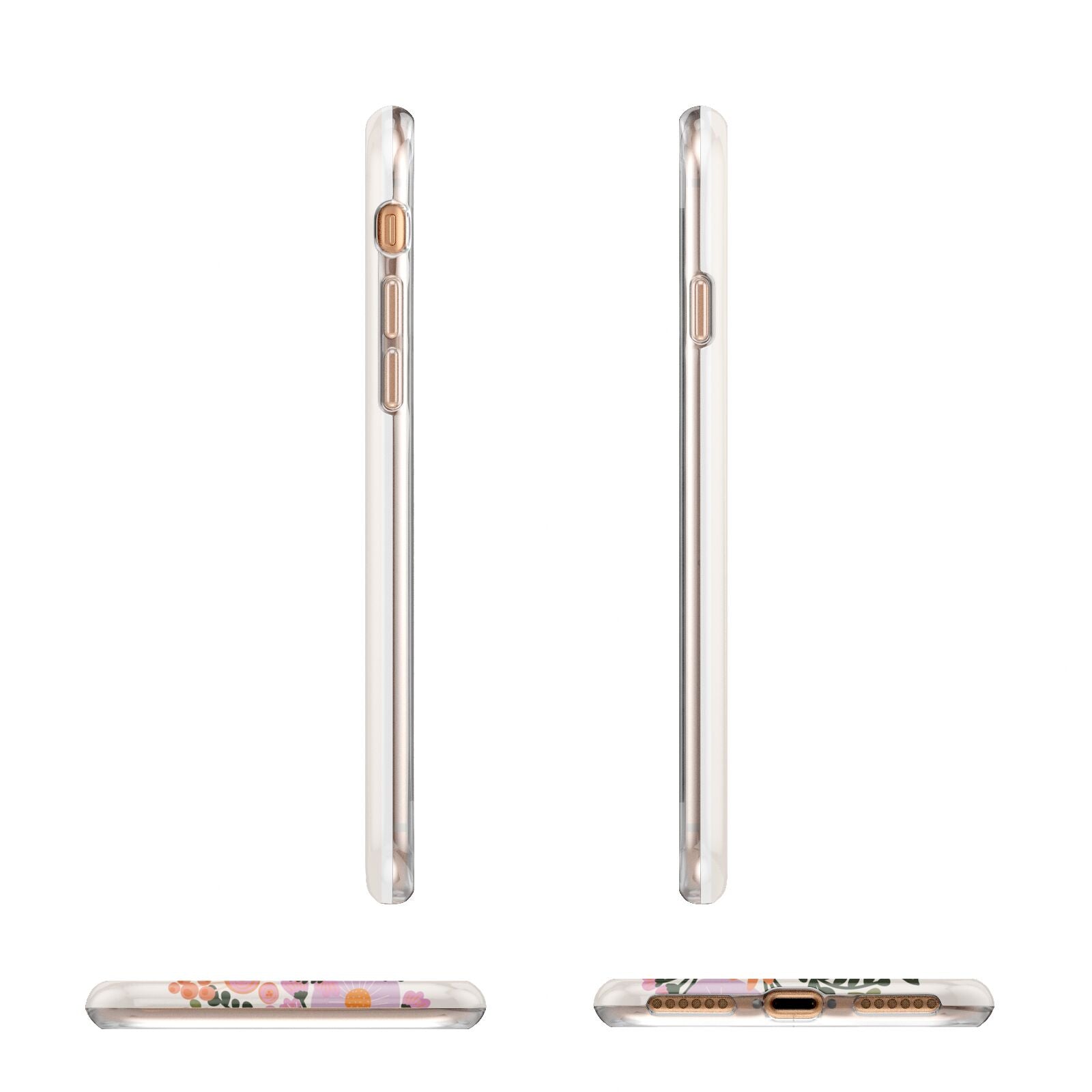 Floral Banner Pattern Apple iPhone 7 8 3D Wrap Tough Case Alternative Image Angles