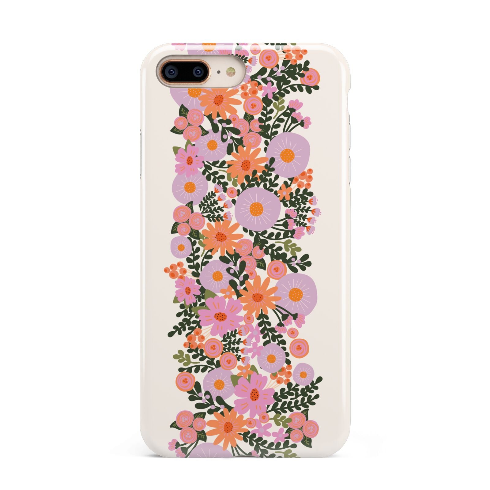 Floral Banner Pattern Apple iPhone 7 8 Plus 3D Tough Case