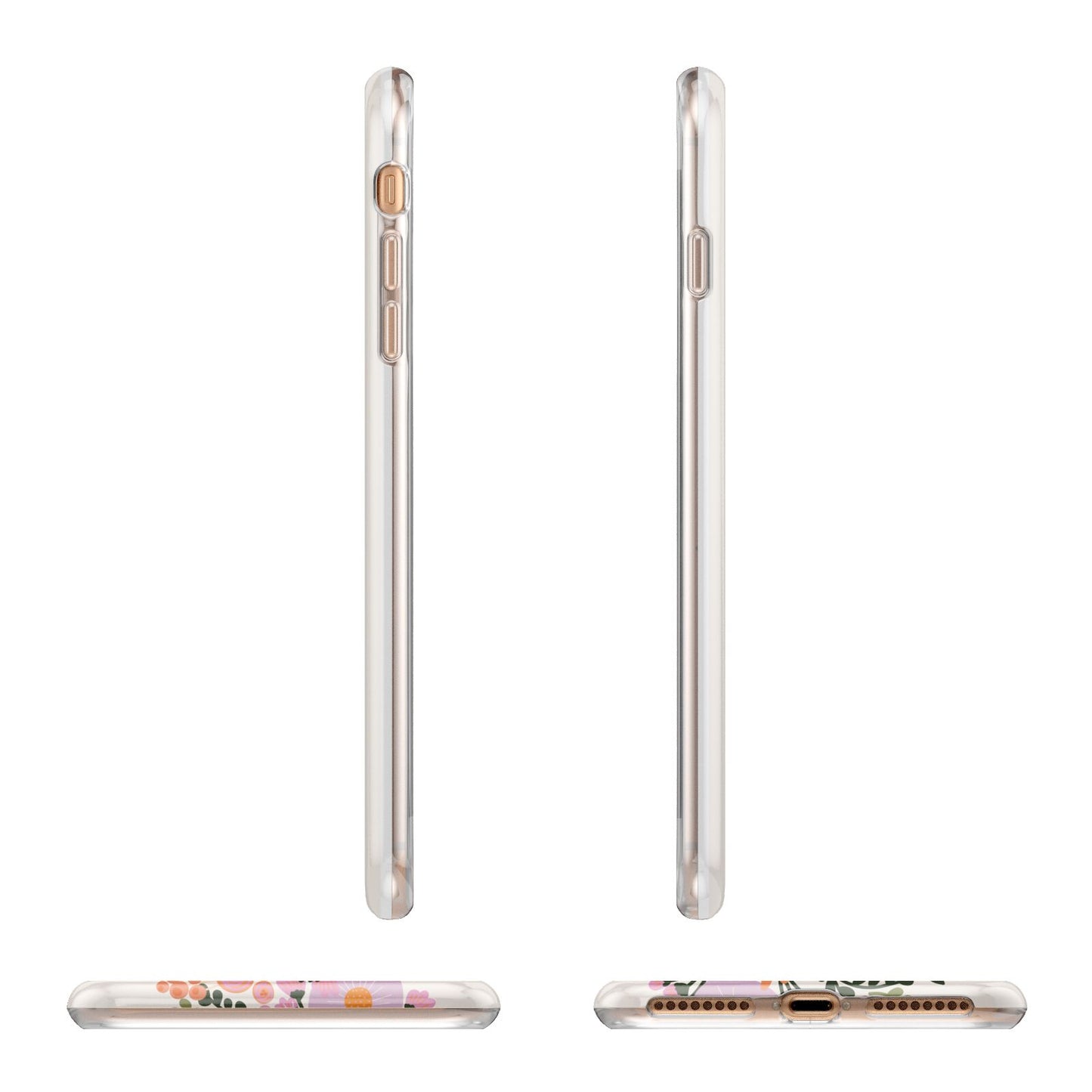 Floral Banner Pattern Apple iPhone 7 8 Plus 3D Wrap Tough Case Alternative Image Angles