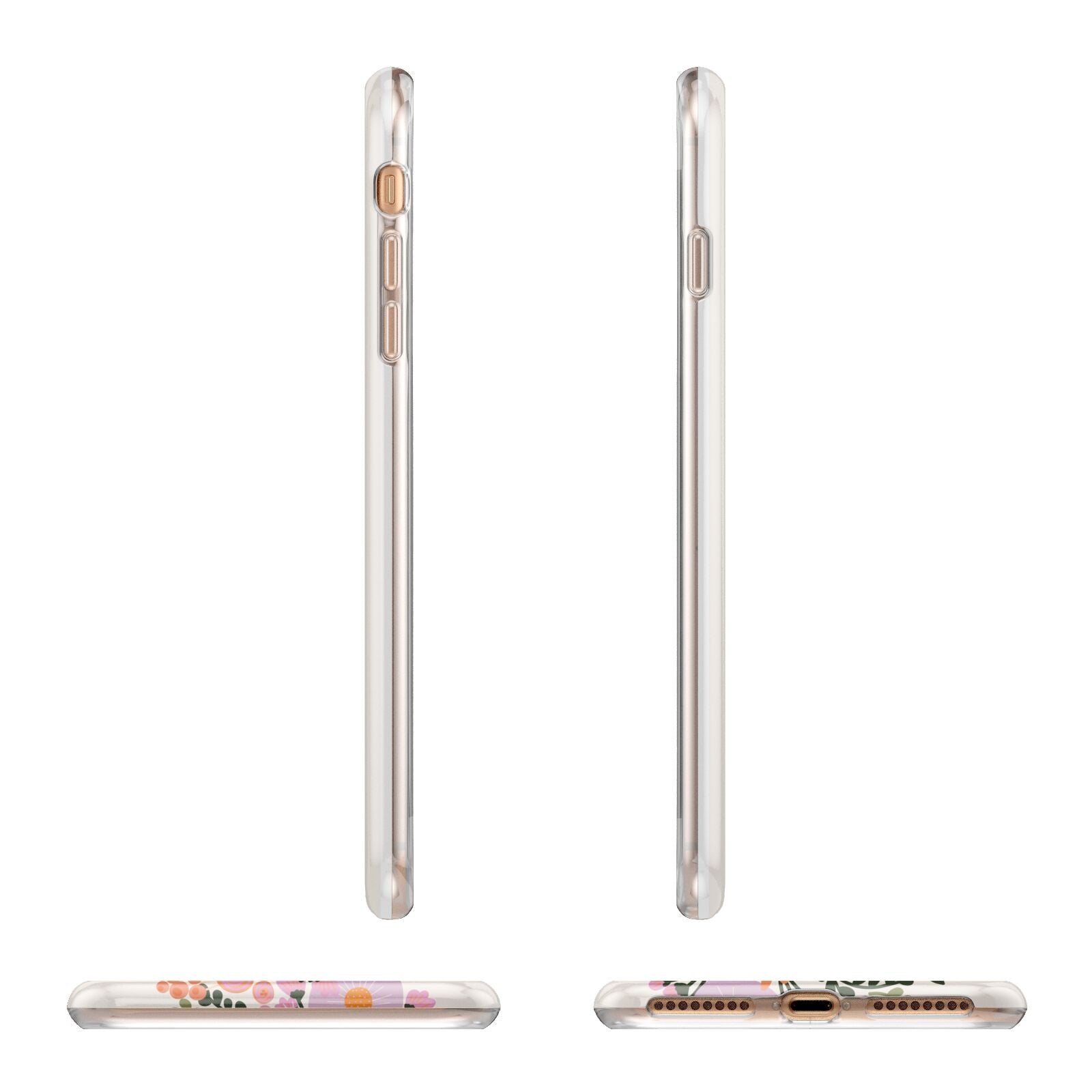 Floral Banner Pattern Apple iPhone 7 8 Plus 3D Wrap Tough Case Alternative Image Angles