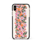 Floral Banner Pattern Apple iPhone Xs Max Impact Case Black Edge on Gold Phone