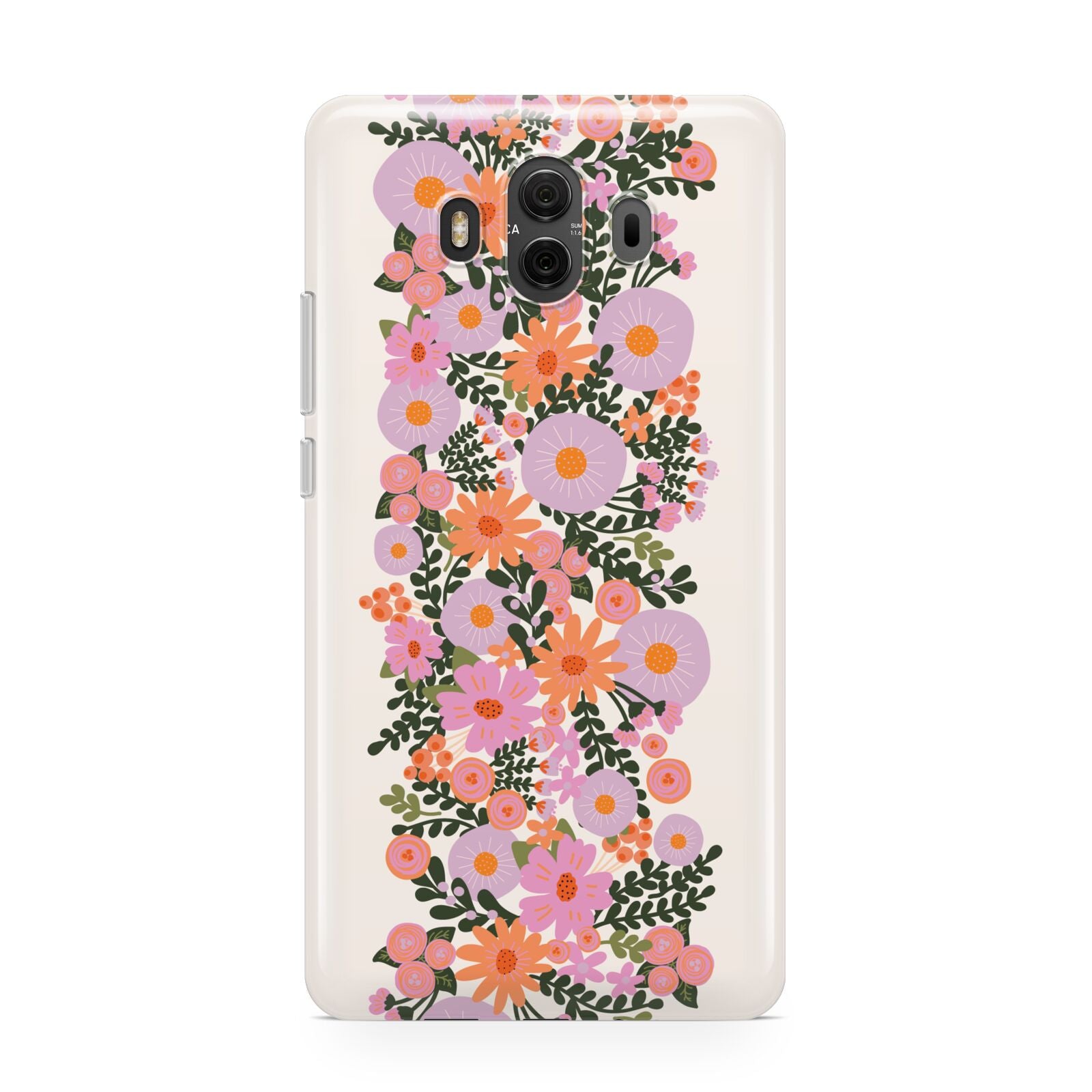 Floral Banner Pattern Huawei Mate 10 Protective Phone Case