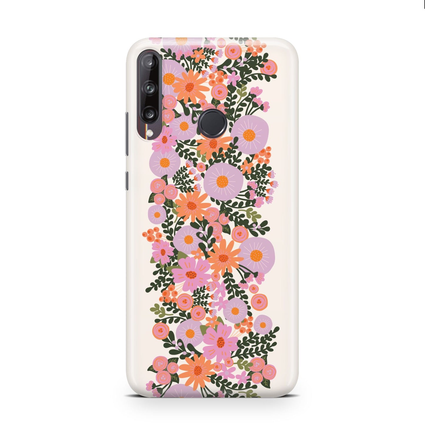 Floral Banner Pattern Huawei P40 Lite E Phone Case