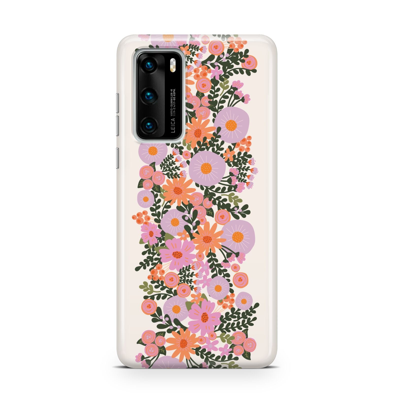 Floral Banner Pattern Huawei P40 Phone Case
