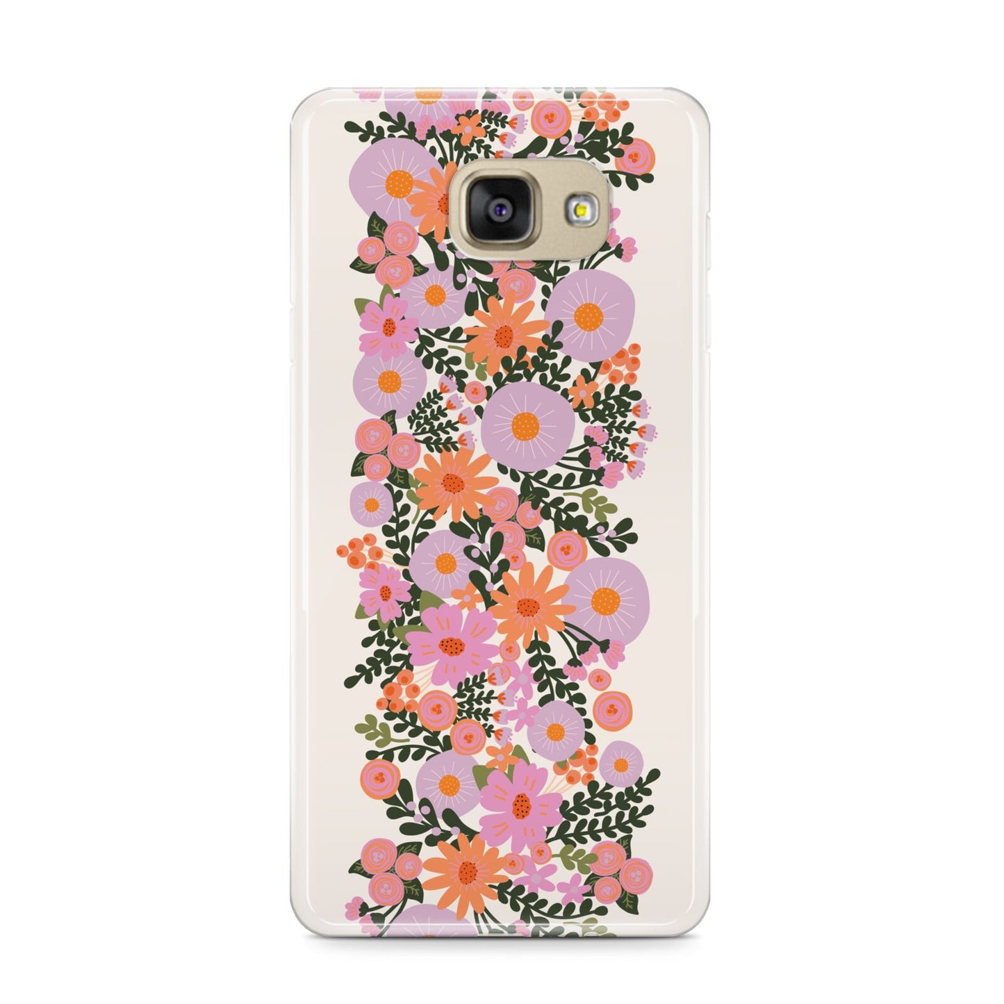 Floral Banner Pattern Samsung Galaxy A9 2016 Case on gold phone