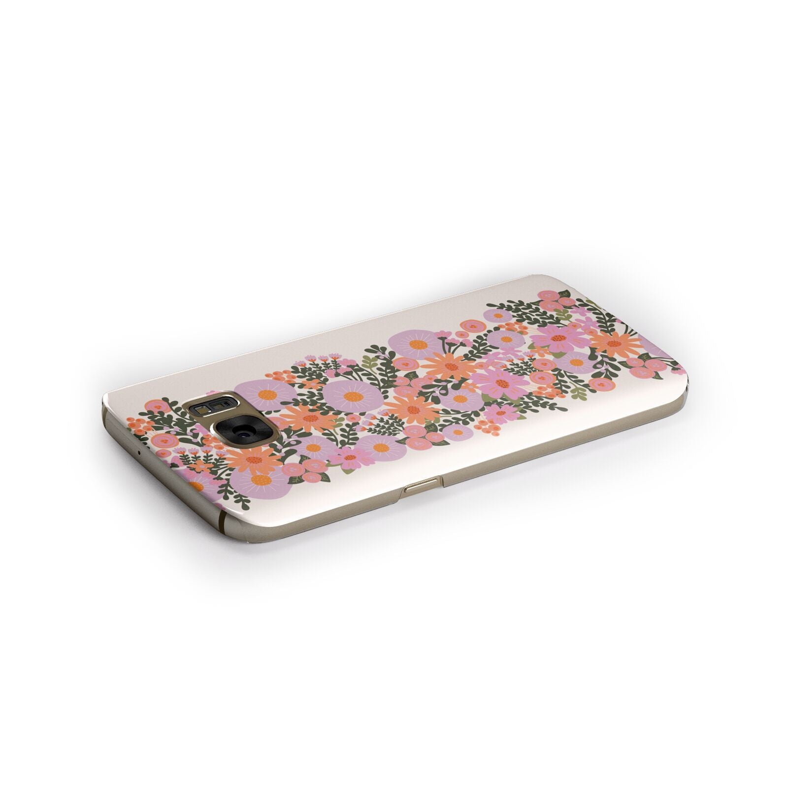 Floral Banner Pattern Samsung Galaxy Case Side Close Up
