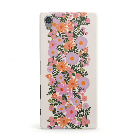 Floral Banner Pattern Sony Xperia Case