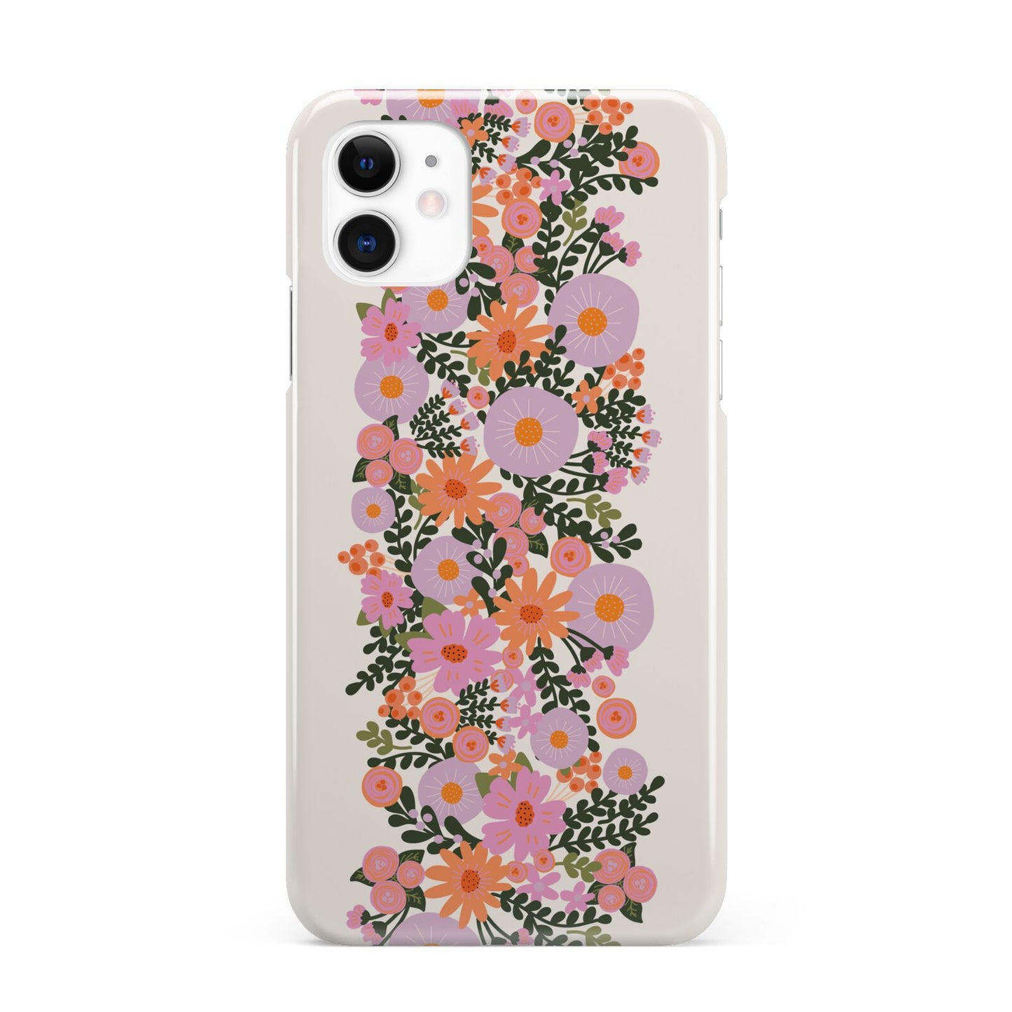Floral Banner Pattern iPhone 11 3D Snap Case