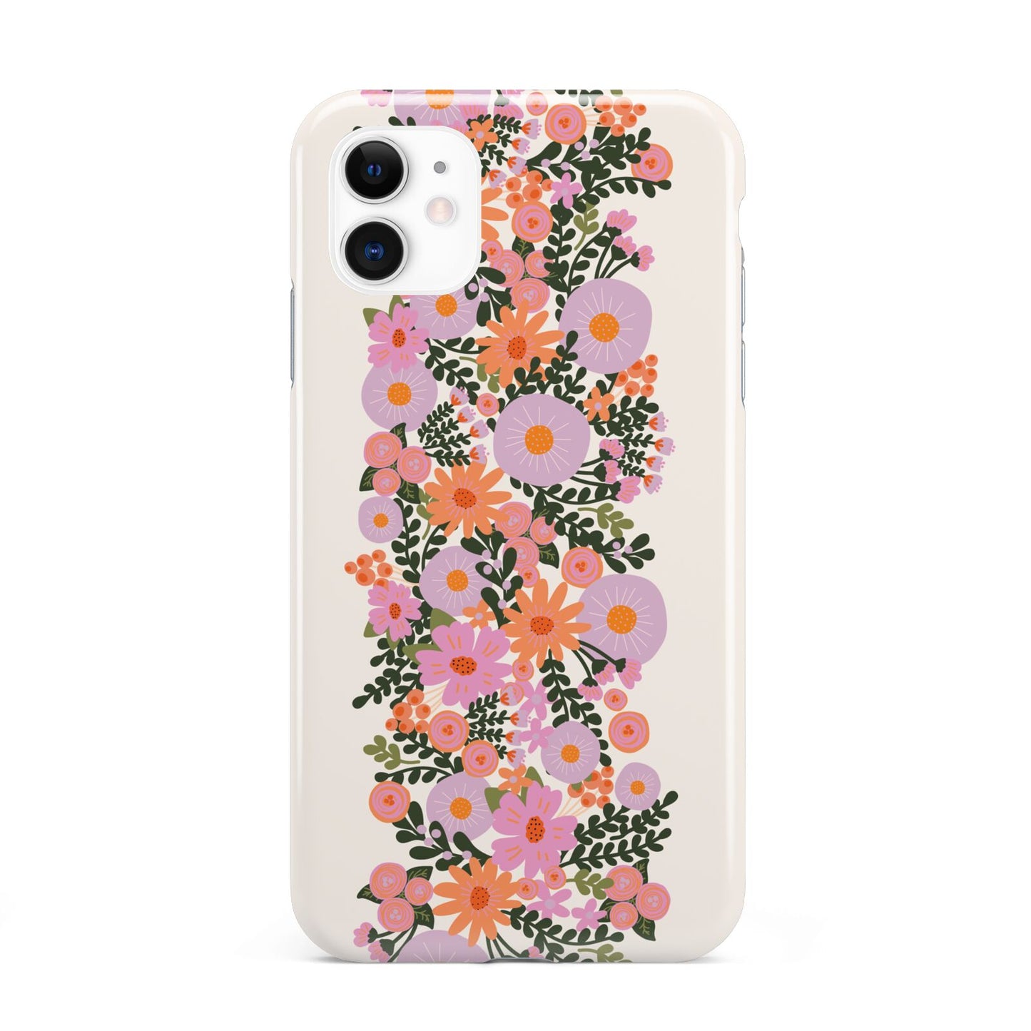 Floral Banner Pattern iPhone 11 3D Tough Case