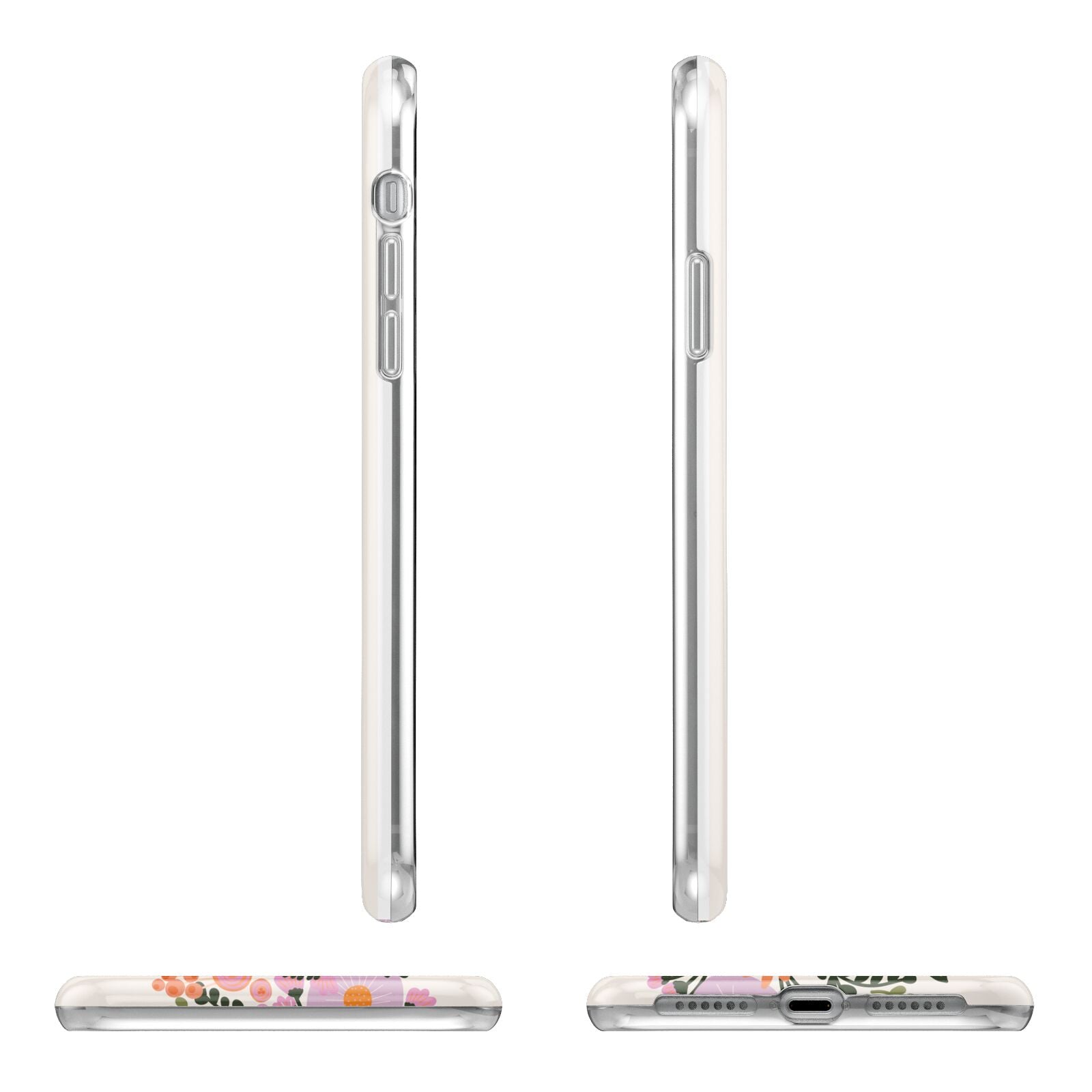 Floral Banner Pattern iPhone 11 Pro 3D Tough Case Angle Images