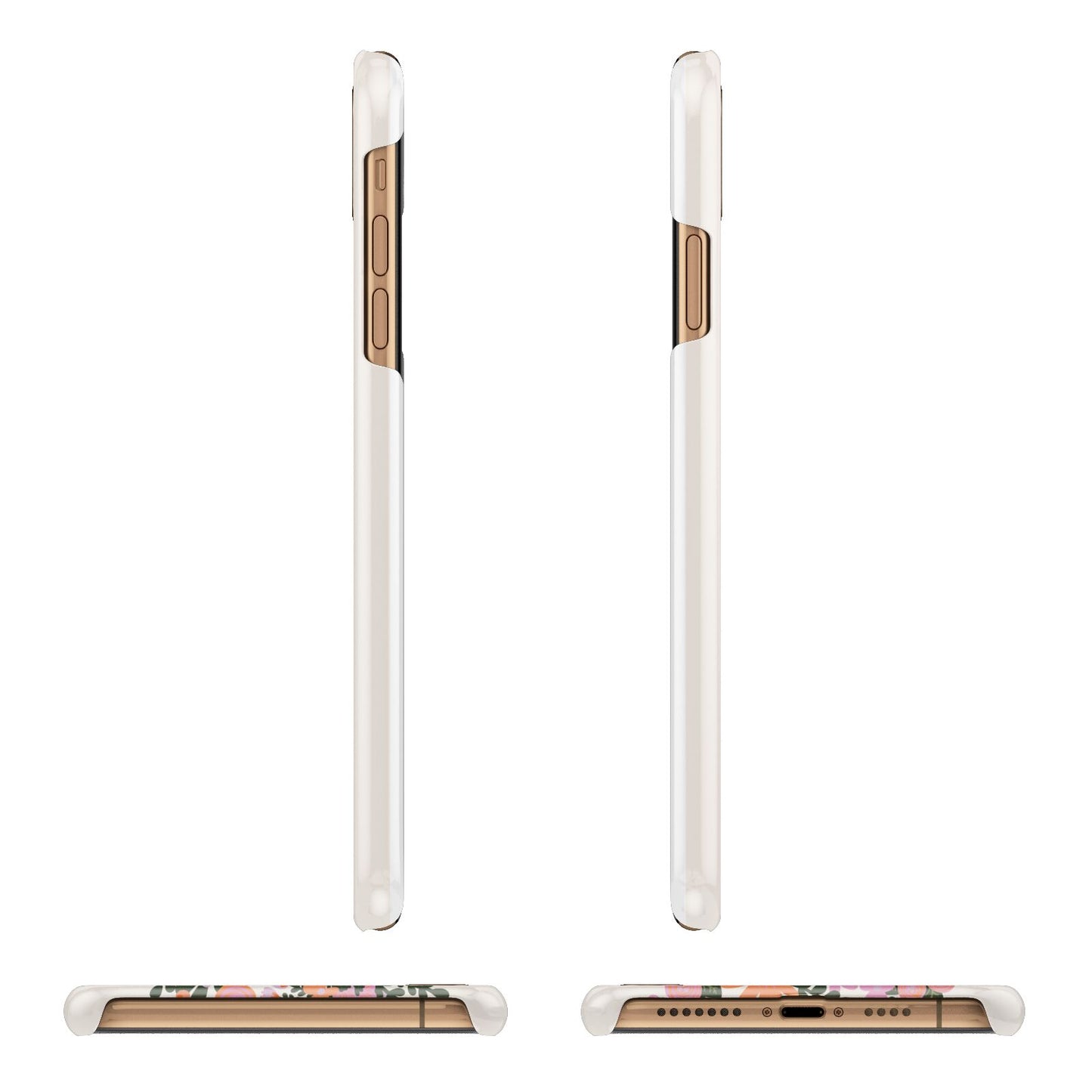 Floral Banner Pattern iPhone 11 Pro Max 3D Snap Case Angle Images