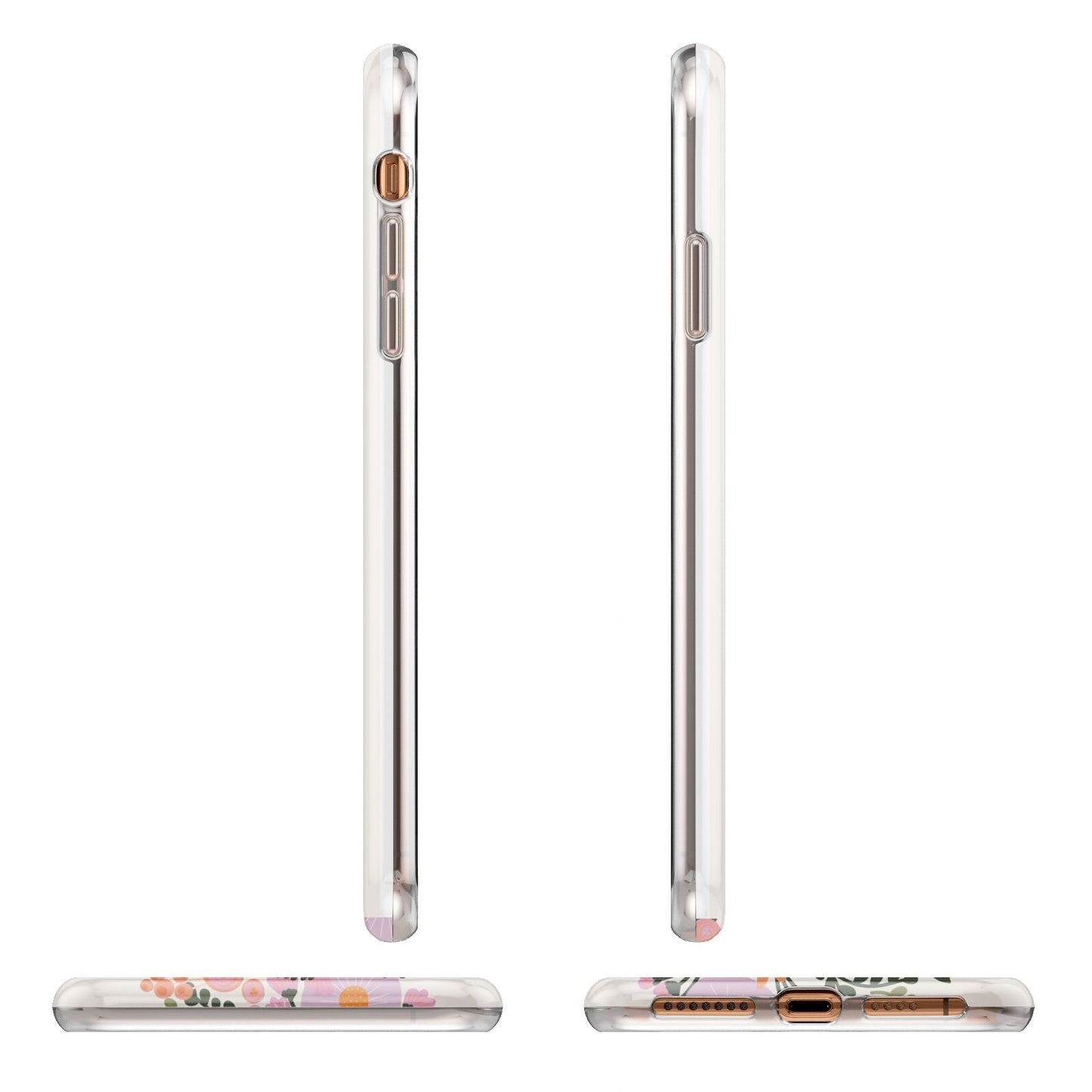 Floral Banner Pattern iPhone 11 Pro Max 3D Tough Case Angle Images