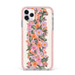 Floral Banner Pattern iPhone 11 Pro Max Impact Pink Edge Case
