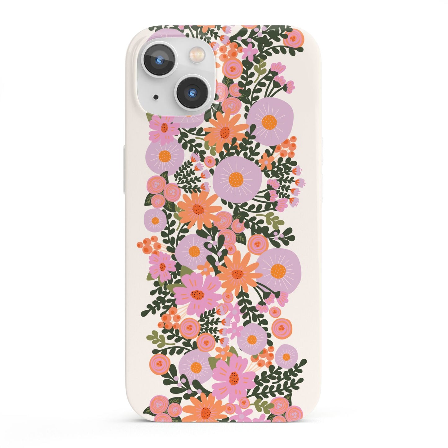 Floral Banner Pattern iPhone 13 Full Wrap 3D Snap Case