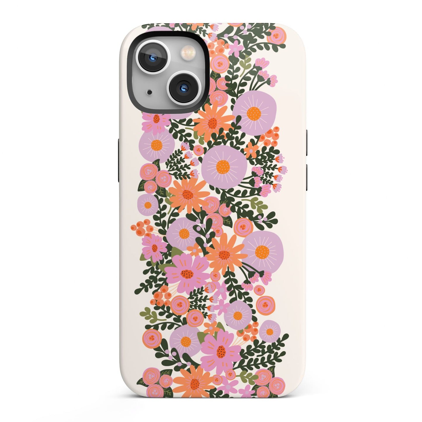 Floral Banner Pattern iPhone 13 Full Wrap 3D Tough Case