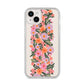 Floral Banner Pattern iPhone 14 Plus Clear Tough Case Starlight