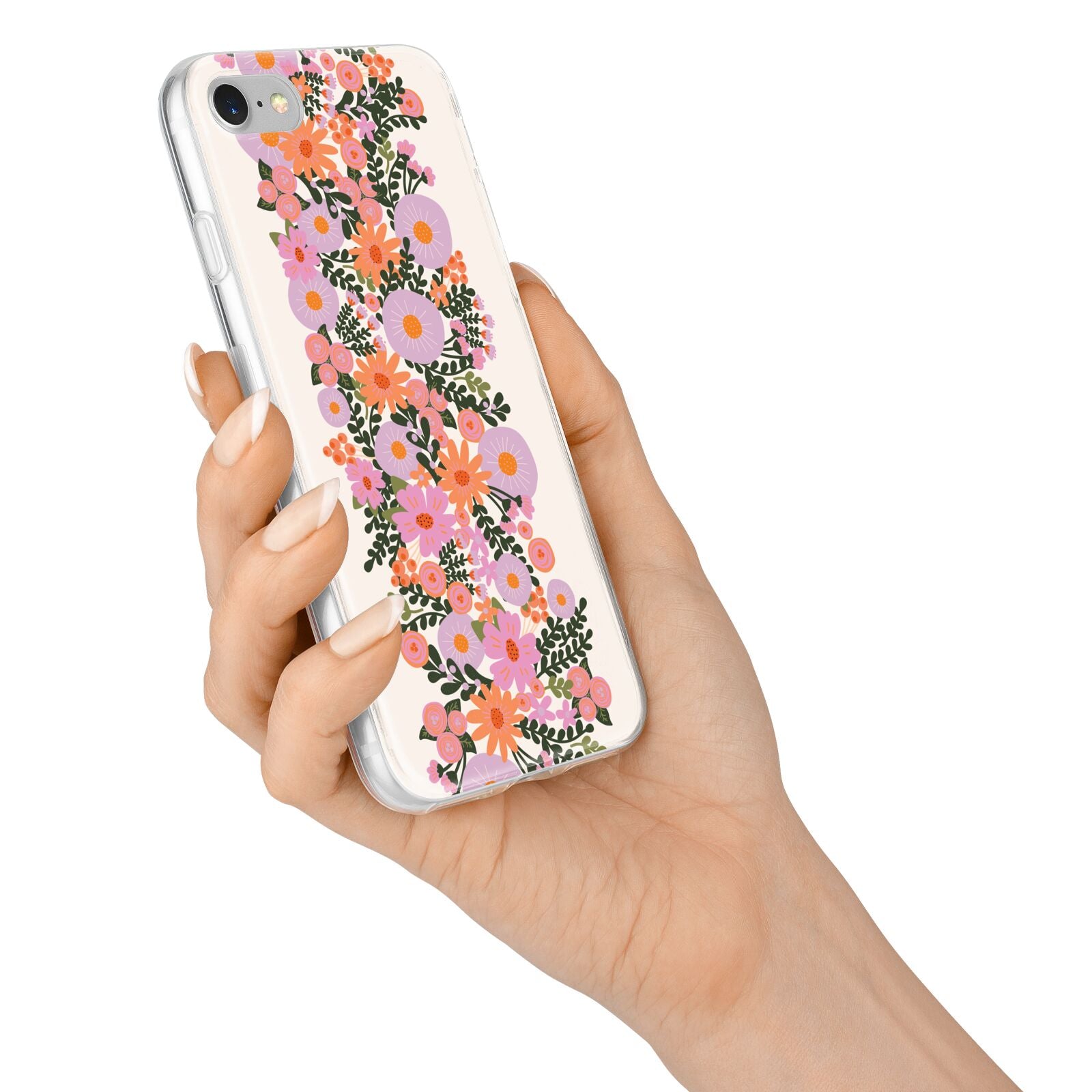 Floral Banner Pattern iPhone 7 Bumper Case on Silver iPhone Alternative Image