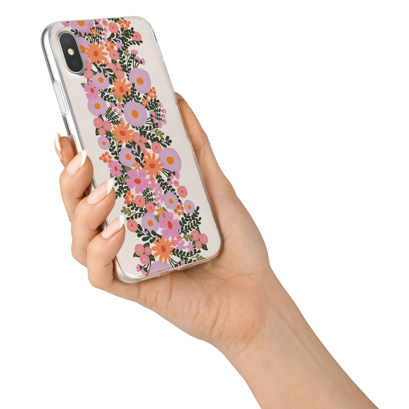 Floral Banner Pattern iPhone X Bumper Case on Silver iPhone Alternative Image 2