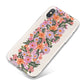 Floral Banner Pattern iPhone X Bumper Case on Silver iPhone
