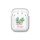 Floral Cactus Print with Name AirPods Case