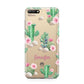 Floral Cactus Print with Name Huawei Y6 2018