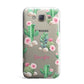 Floral Cactus Print with Name Samsung Galaxy J7 Case